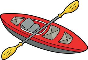 kayak veicolo cartone animato colorato clipart illustrazione vettore