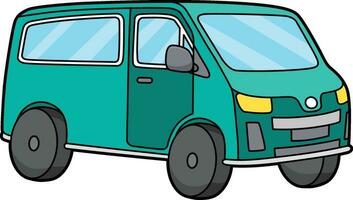 furgone veicolo cartone animato colorato clipart illustrazione vettore