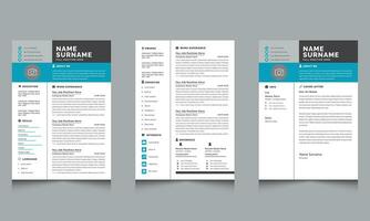 unico curriculum vitae design modello vettore