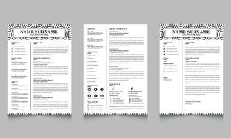 creativo curriculum vitae design modello disposizione accento vettore