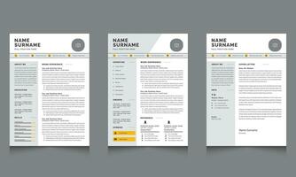 creativo curriculum vitae e copertina lettera vettore design modello