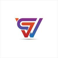 gv lettera creativo logo design vettore