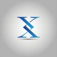 x lettera logo design vettore