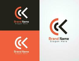 lettera ck logo o minimo logo design collezione vettore