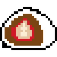 daifuku cartone animato icona nel pixel stile vettore