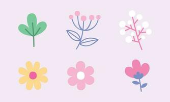 vettore mano disegnato primavera fiore collezione