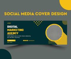 creativo attività commerciale marketing agenzia sociale media inviare sociale media copertina ragnatela bandiera modello vettore