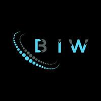 biw lettera logo creativo design. biw unico design. vettore