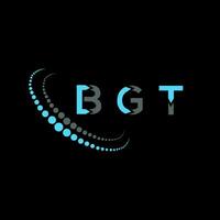 bgt lettera logo creativo design. bgt unico design. vettore