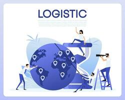 logistica le persone, grande design per qualunque scopi. vettore illustrazione.