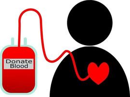 donazione di sangue a un concetto di paziente. vettore
