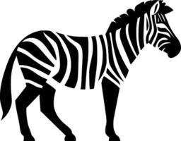 zebra - minimalista e piatto logo - vettore illustrazione