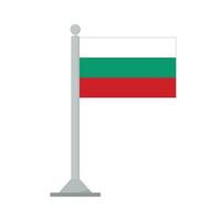 bandiera di Bulgaria su pennone isolato vettore