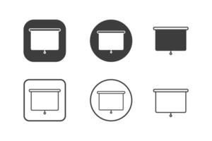 proiettore icona design 6 variazioni. isolato su bianca sfondo. vettore