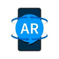 Augmented la realtà icona. ar simbolo. virtuale la realtà su smartphone. vettore