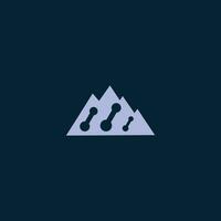 astratto Denver montagna Tech semplice logo icona vettore