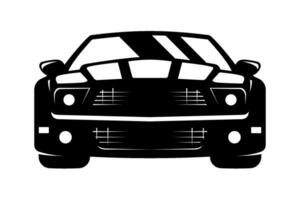 un' nero e bianca auto icona su un' bianca sfondo vettore