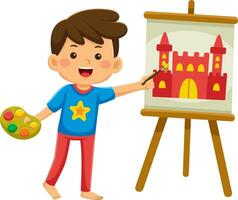 contento bambini quotidiano attività vettore illustrazione