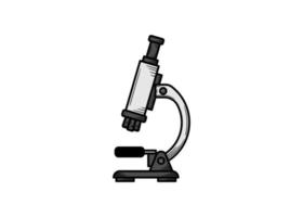 illustrazione disegnata a mano dell'icona dello scienziato del microscopio isolata vettore