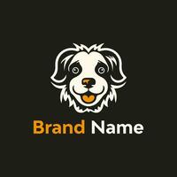 vettore carino di cane testa logo icona design