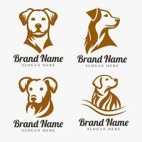 vettore testa di cane logo icona design