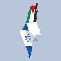 Palestina e Israele bandiera piatto design. vettore illustrazione