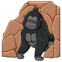 gorilla è venuto su di il grotta vettore
