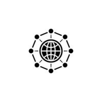 icona della rete globale nel vettore. logotipo vettore
