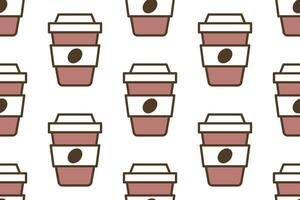 caffè tazza senza soluzione di continuità modello vettore illustrazione