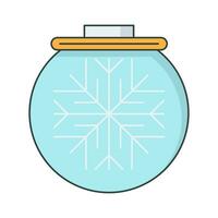 palla con fiocco di neve icona vettore illustrazione design