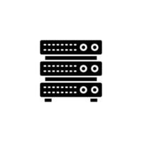 icona del server di dati nel vettore. logotipo vettore