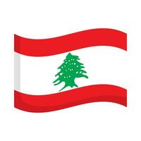 svolazzanti libanese bandiera icona. vettore. vettore