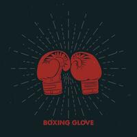 dinamico punch Impressionante boxe guanti vettore