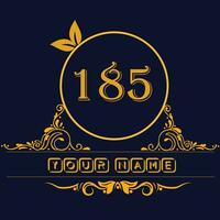 nuovo unico logo design con numero 185 vettore