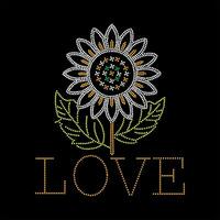 amore girasole maglietta design vettore