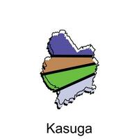 carta geografica città di kasuga disegno, alto dettagliato vettore carta geografica - Giappone vettore design modello, adatto per il tuo azienda