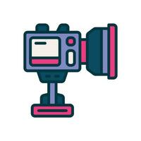 video telecamera pieno colore icona. vettore icona per il tuo sito web, mobile, presentazione, e logo design.