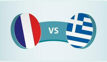 Francia contro Grecia, squadra gli sport concorrenza concetto. vettore