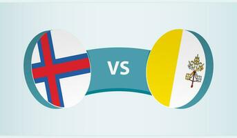 Faroe isole contro Vaticano città, squadra gli sport concorrenza concetto. vettore