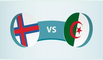 Faroe isole contro Algeria, squadra gli sport concorrenza concetto. vettore