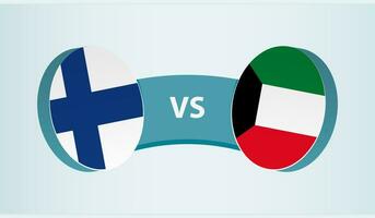 Finlandia contro Kuwait, squadra gli sport concorrenza concetto. vettore