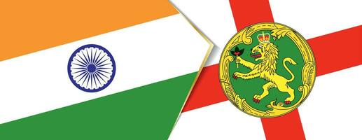 India e alderney bandiere, Due vettore bandiere.