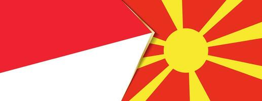 Indonesia e macedonia bandiere, Due vettore bandiere.