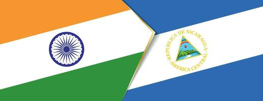 India e Nicaragua bandiere, Due vettore bandiere.