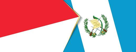 Indonesia e Guatemala bandiere, Due vettore bandiere.