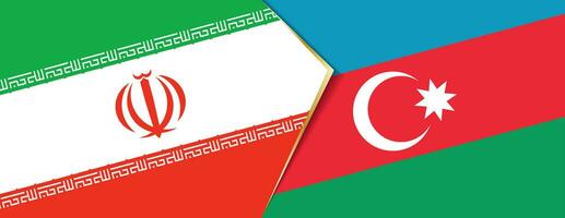 mi sono imbattuto e azerbaijan bandiere, Due vettore bandiere.