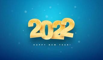 2022 felice anno nuovo celebrazione illustrazione vettoriale. vettore