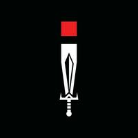 lettera io spada arma logo vettore illustrazione, astratto vettore illustrazione, pugnali e coltelli, logotipo elemento per modello.