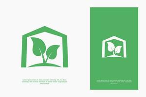 eco casa logo modello design vettore illustrazione