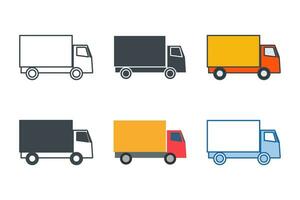 camion icona collezione con diverso stili. consegna camion icona simbolo vettore illustrazione isolato su bianca sfondo